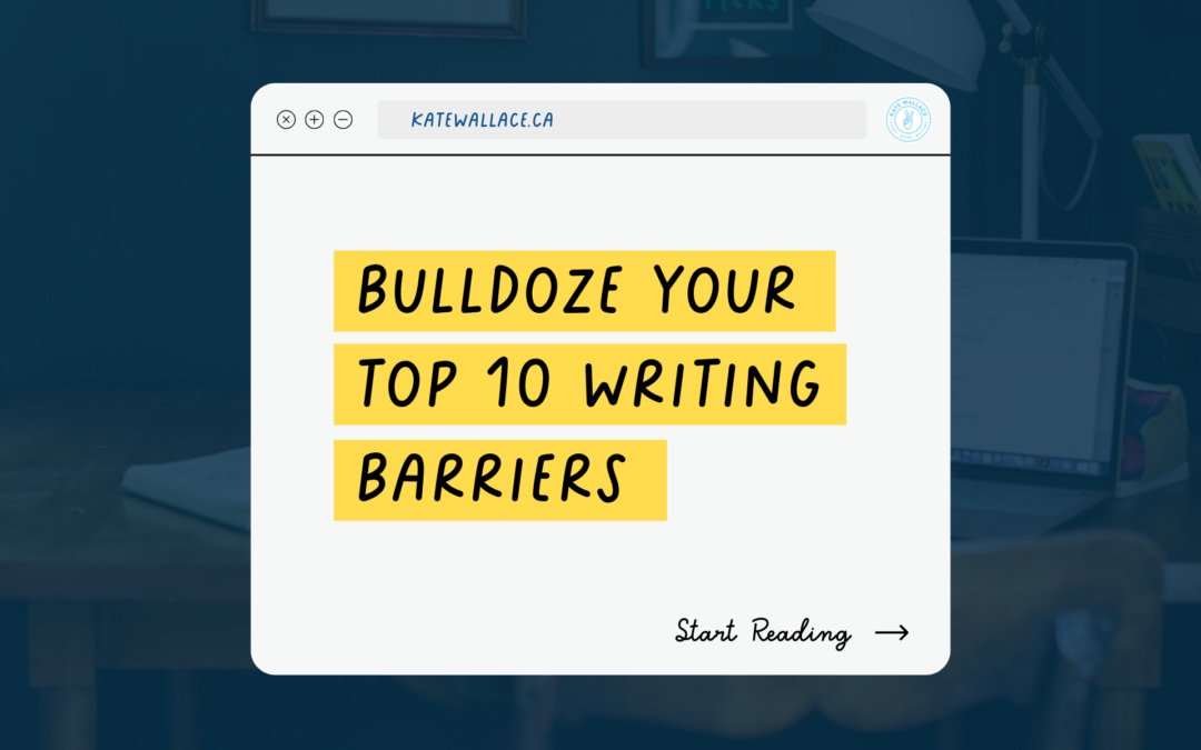 Bulldoze your writing barriers header